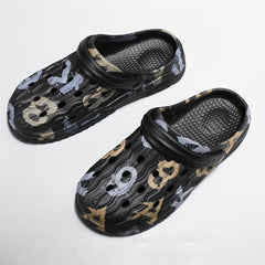 Women's Graffiti Clogs Hollow Out Garden Shoes Outdoor Shoes
