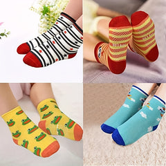 12pairs Kids Anti-Skid Breathable Sports Socks
