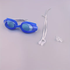 Professional Swim Goggles Adjustable Anti-fog Glasses with Earplugs & NoseClip