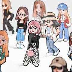 20pcs Fashion Outfits Stickers Scrapbooking Water Bottles Laptop DIY Decoration