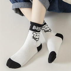 5 Pairs Kids Cotton Sports Socks for Boys Breathable Deodorant Short Socks