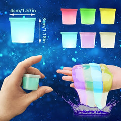 Glow Slime Crystal Clay Toy Set Stretchable Slime Colorful Clay Birthday Gift