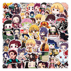 50pcs Anime Pvc Sticker Packs for Laptop Luggage Bottle