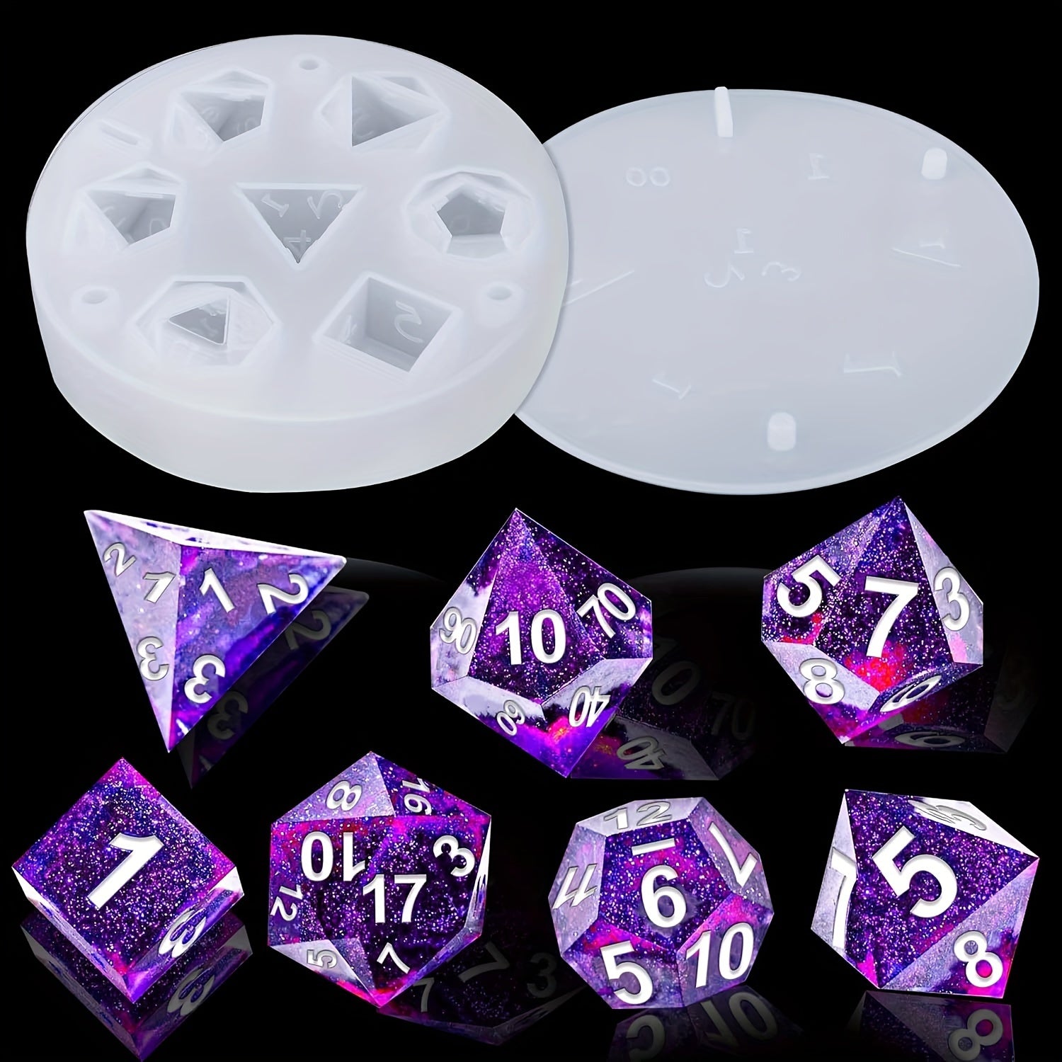Resin Dice Silicone Mold Polyhedral Dice Molds - Board Game Crafting