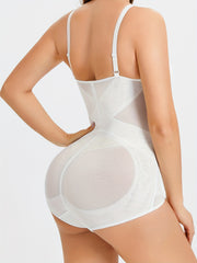 Mesh Stitching Shaping Bodysuit Tummy Control Slip Body Shaper Women's Underwear