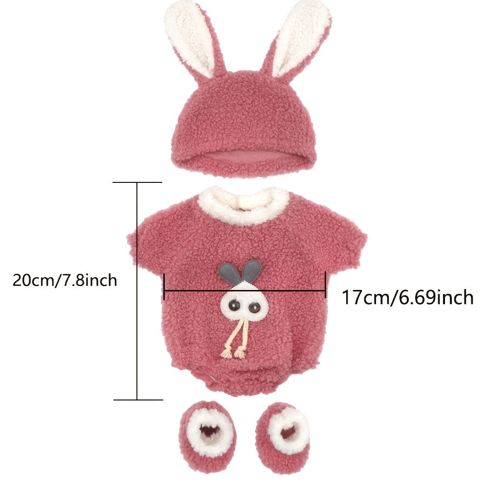 4pcs Doll Clothes Set Bodysuit 17-inch Reborn One, Various Colors