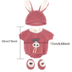4pcs Doll Clothes Set Bodysuit 17-inch Reborn One, Various Colors