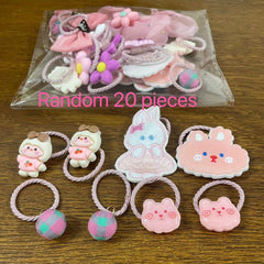 20pcs Cartoon Hair Ties: Ideal Holiday Gift for Girls