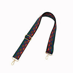 Vintage Geometric Pattern Wide Bag Strap Replacement Shoulder Bag Strap