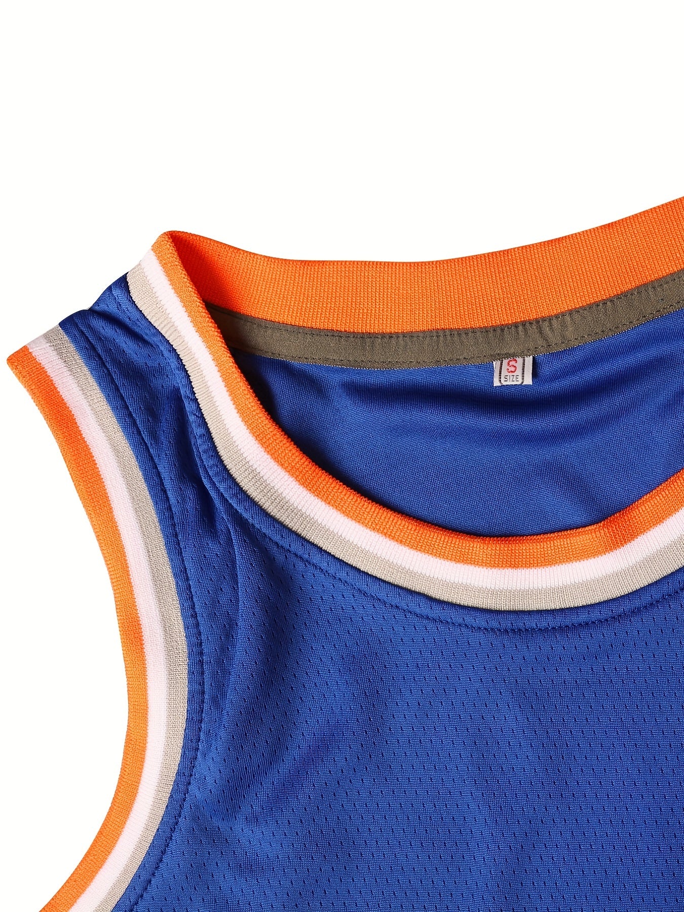 Men's Solid Basketball Jersey Active Breathable Sleeveless Shirt