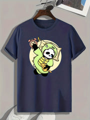 Panda Print Men's Tee for Summer