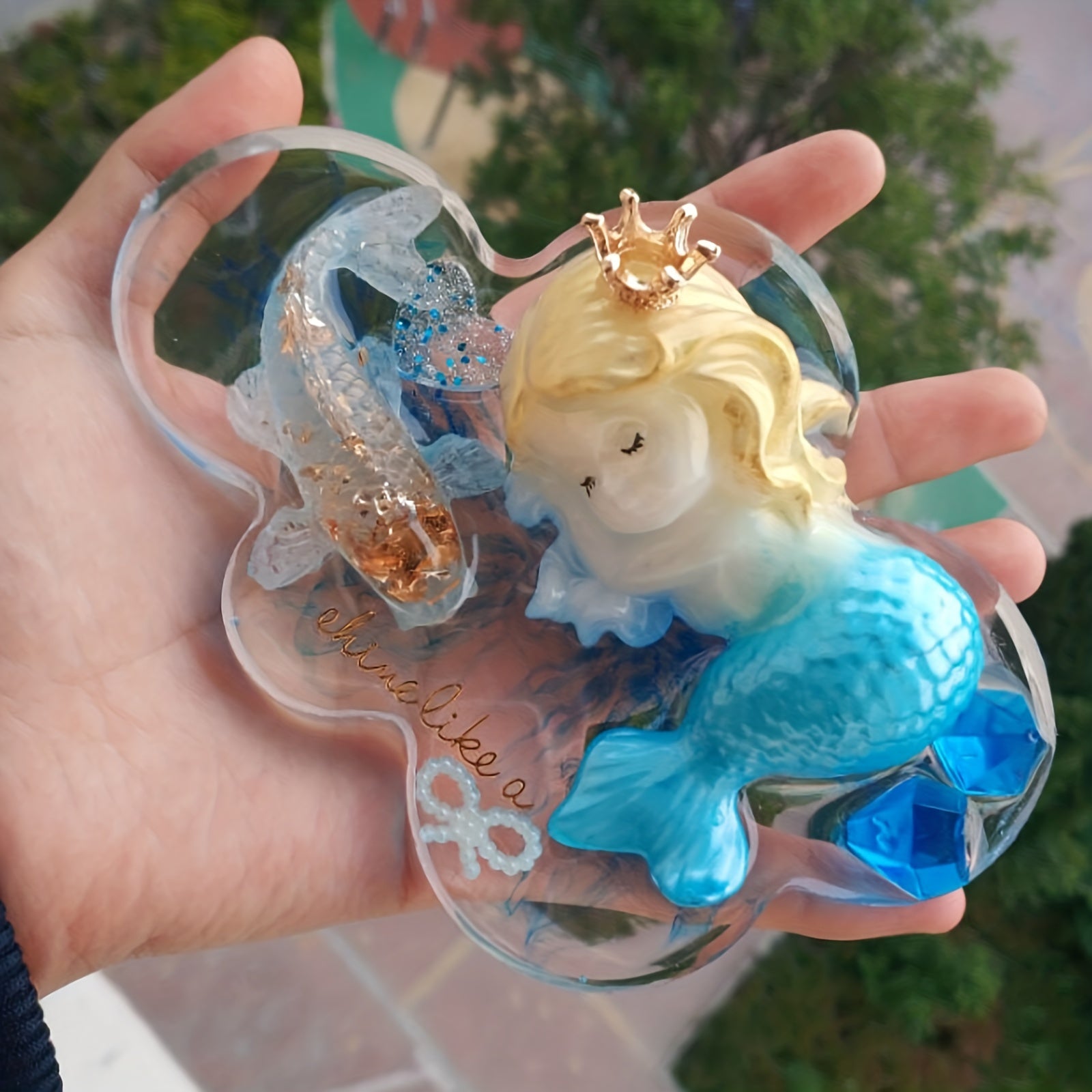 Mermaid Silicone Mold 3D Mermaid Princess Craft Art Resin Mold DIY Candle Molds