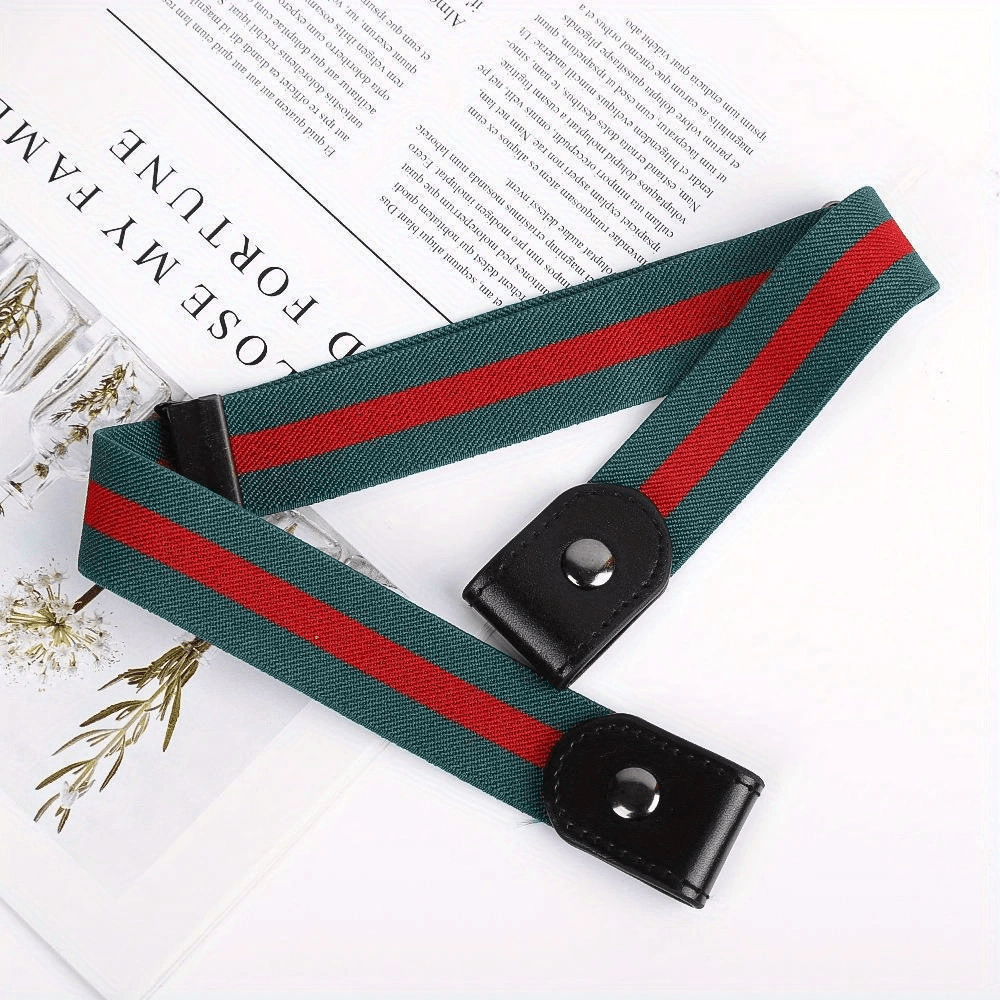Striped Invisible Elastic Belt Lazy Belt