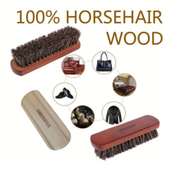 Horse Hair Shoe Brushes for Polishing Leather Shoes Boots