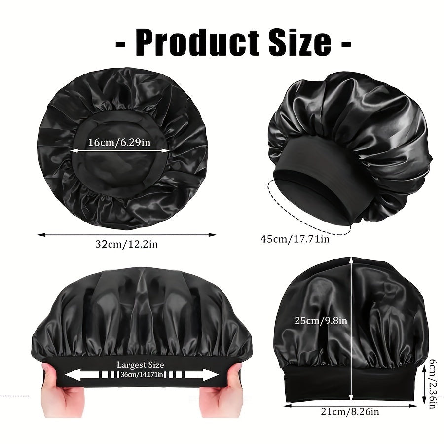 Women Cartoon Print Satin Bonnet Cap