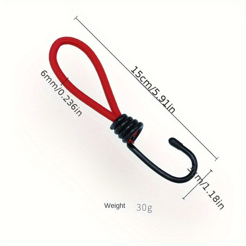 8PCS Camping Tent Elastic Rope Buckles Fixed Binding Strap