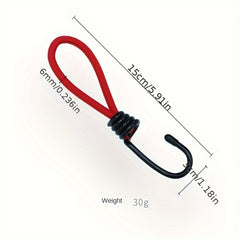 8PCS Camping Tent Elastic Rope Buckles Fixed Binding Strap