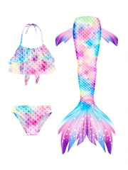 Toddler Girls Fish Scale Bikini Swimsuit Set
