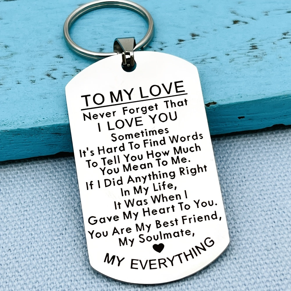 Love Keychain Gift For Husband Wife Anniversary Valentines Birthday