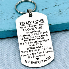 Love Keychain Gift For Husband Wife Anniversary Valentines Birthday