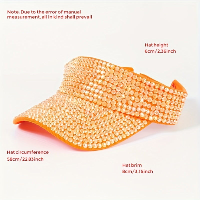 Y2K Candy Rhinestone Visor Hat UV Protection Baseball Cap