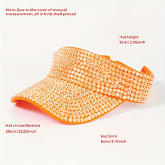 Y2K Candy Rhinestone Visor Hat UV Protection Baseball Cap