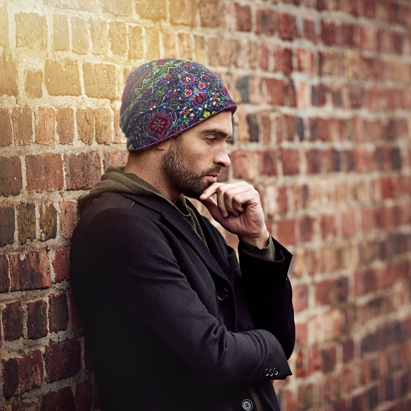 Men's Baggy Slouch Chemo Beanie Hat Skull Cap Stretchy Knit Cap