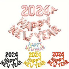 16pcs Happy Year Letter Foil Balloon Christmas Party Decoration
