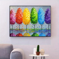 Colorful Tree 5D Diamond Painting DIY 30x40cm Full Of Diamonds