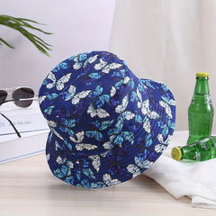 Butterfly Print Outdoor Bucket Hat Unisex Sunshade Hat