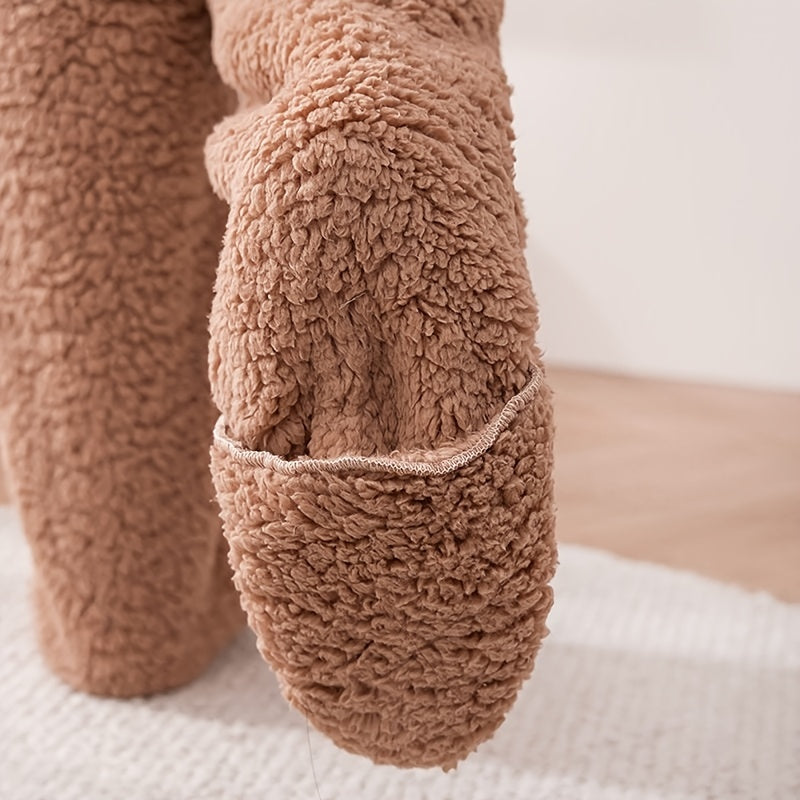 Over Knee High Fuzzy Socks Plush Slipper Stockings Furry Long Leg Warmers