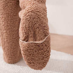 Over Knee High Fuzzy Socks Plush Slipper Stockings Furry Long Leg Warmers