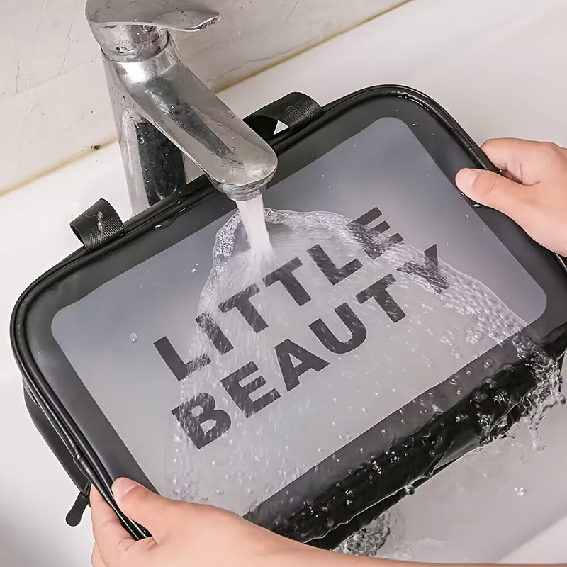 Letter Detail Cosmetic Bag Cosmetic Organizer Travel Toiletry Makeup Bag