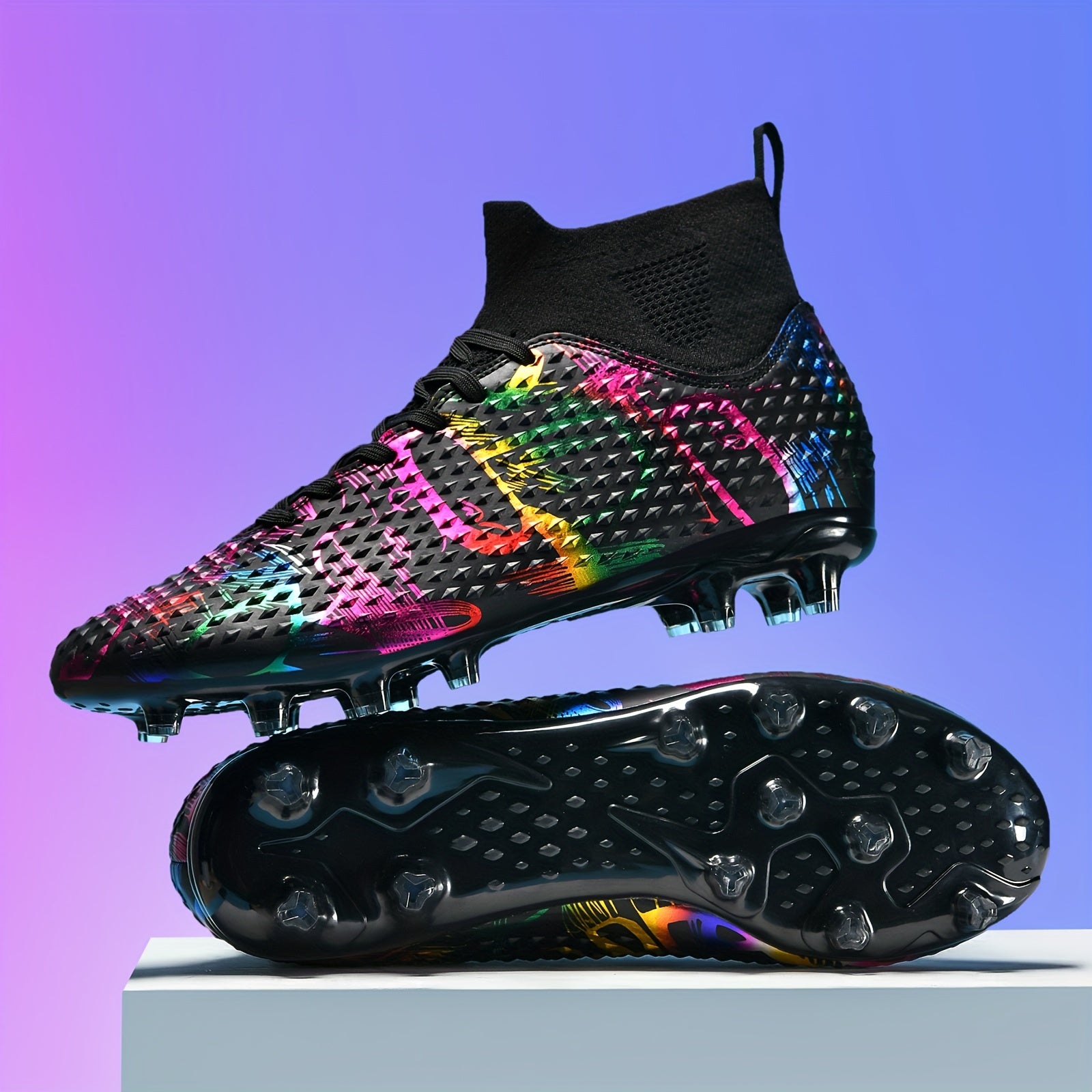 Boy's High Top Non Slip Football Cleat With Spikes