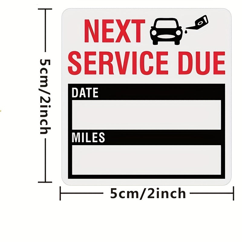 150pcs Car Maintenance Service Expiry Reminder Sticker Roll