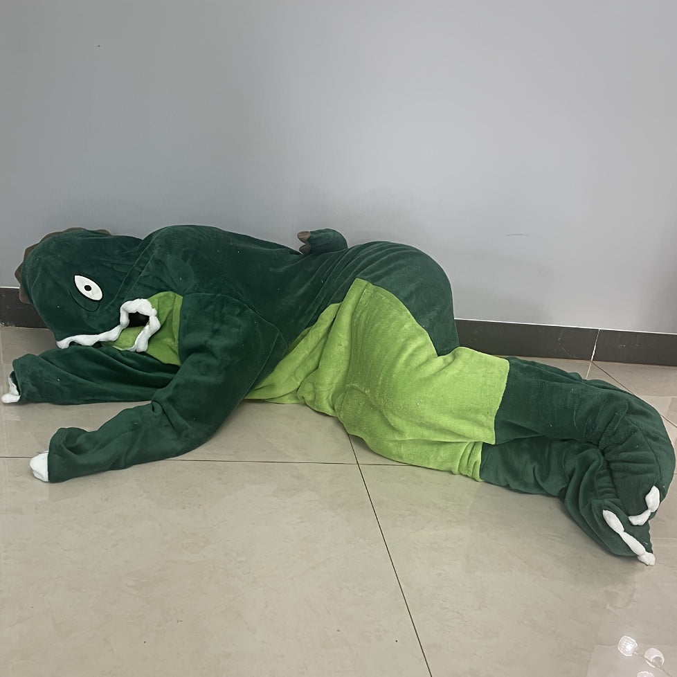 Funny Dino Sleeping Bag Soft Cozy Flannel Hoodie