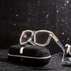 Men's Square Frame Sunglasses Steampunk UV Protection