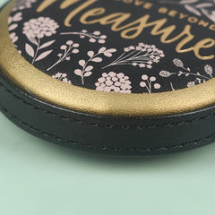 1pc 1.5m Portable Retractable Vintage PU Leather Mini Tape Measure