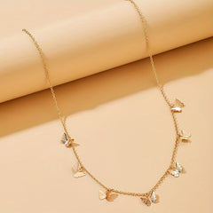 Butterfly Pendant Waist Chain Golden Silvery Metal Belly Chain
