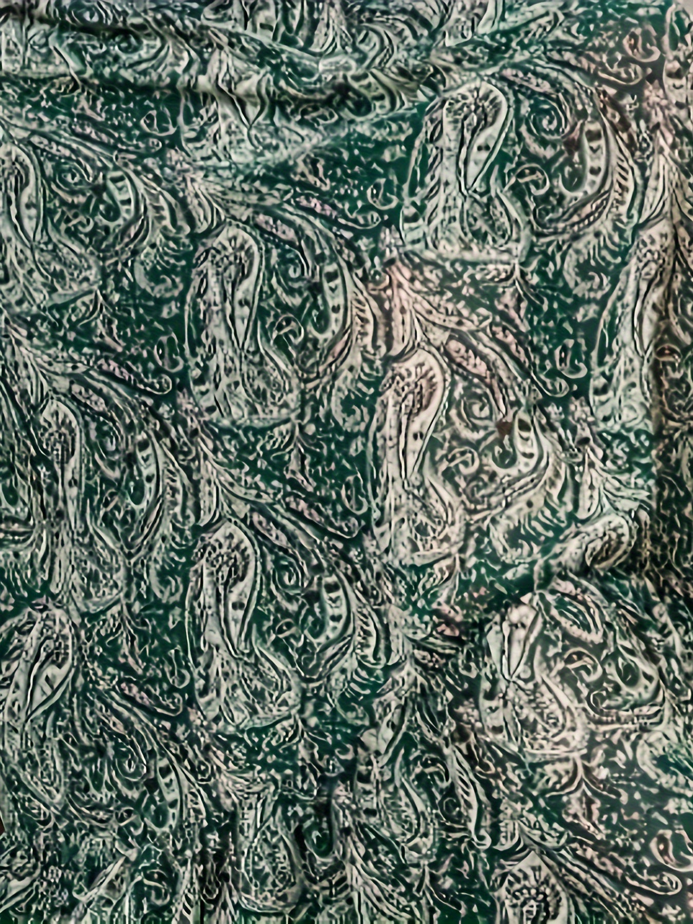 Paisley Print Lantern Sleeve Maxi Smock Dress