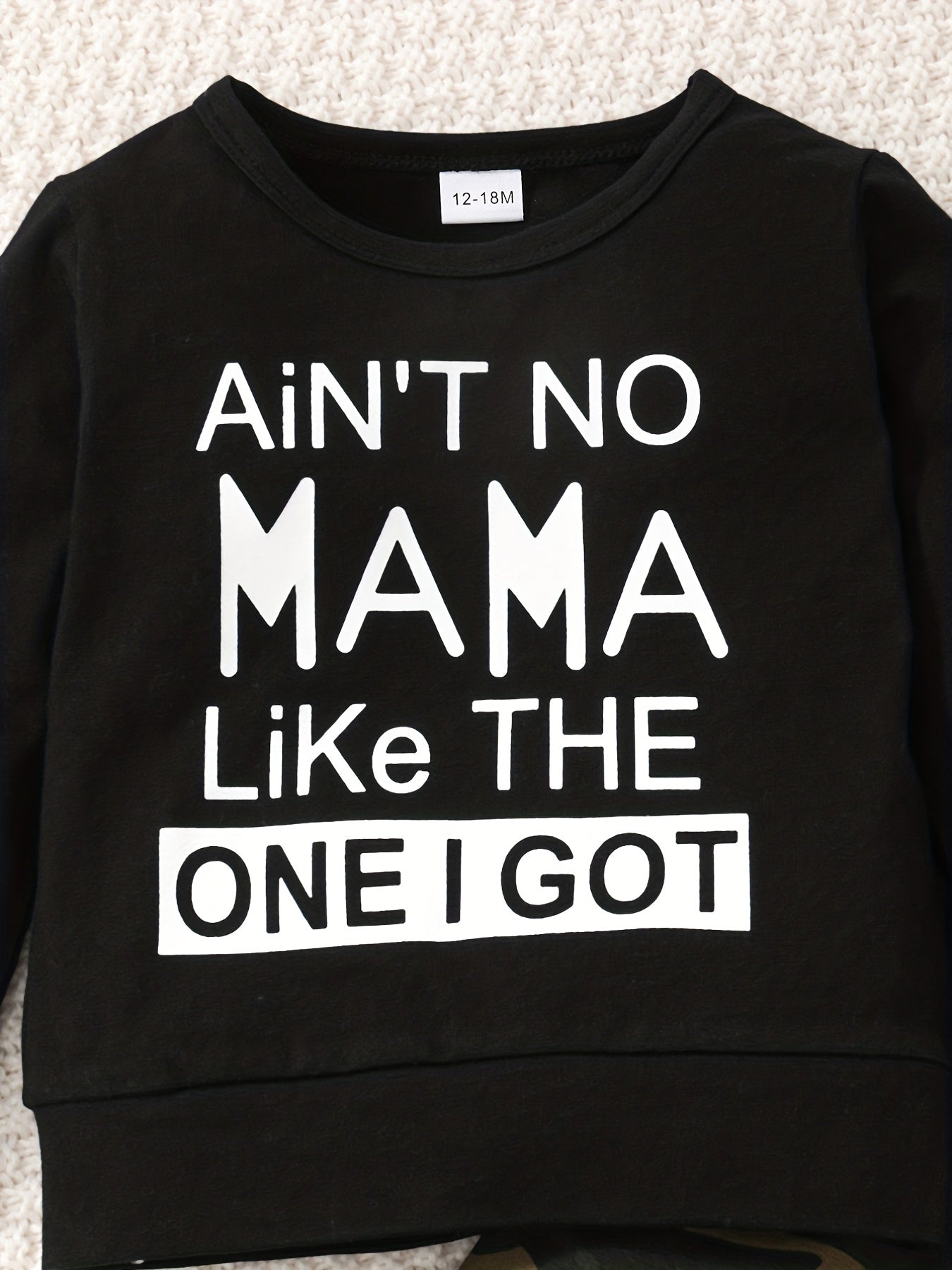 Toddler Boy's 2pcs Sweatshirt & Pants Set MAMA Print