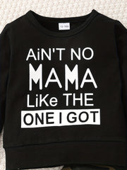 Toddler Boy's 2pcs Sweatshirt & Pants Set MAMA Print