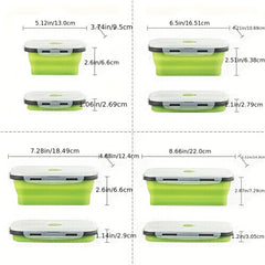 4pcs Collapsible Silicone Food Storage Containers Set of 4