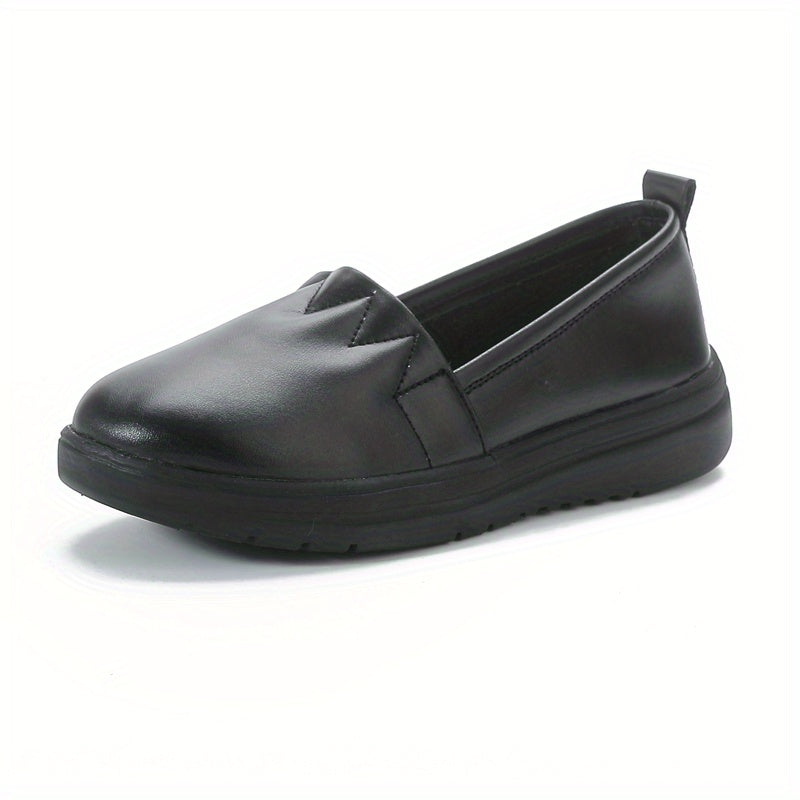Women's Flat Faux Leather Loafers Lightweight Shoes