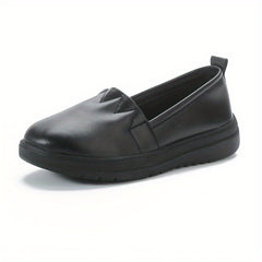 Women's Flat Faux Leather Loafers Lightweight Shoes