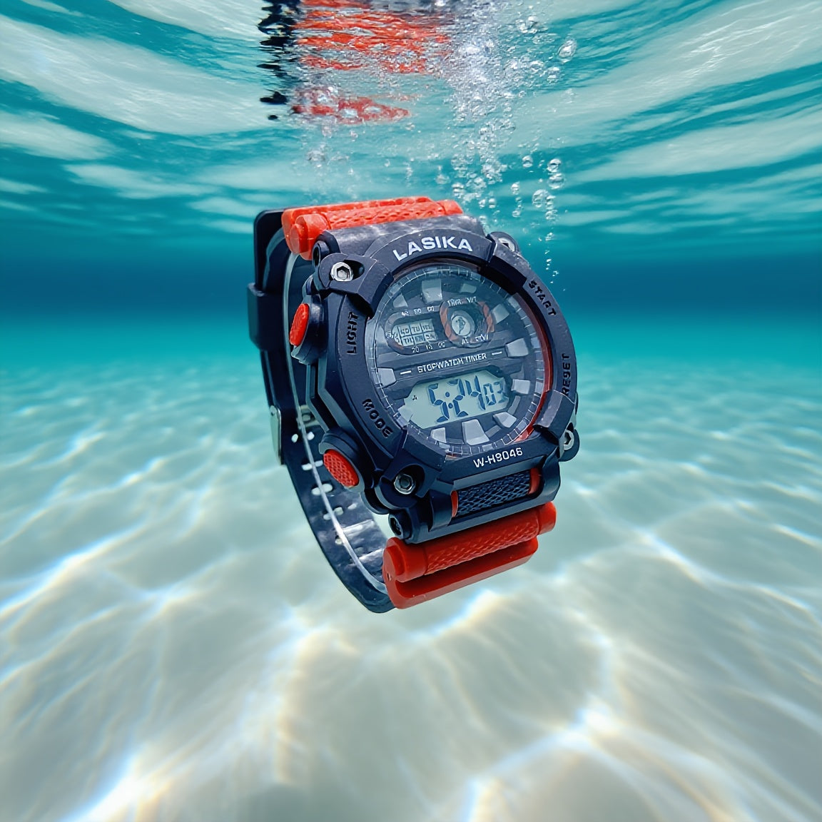 Kids Waterproof Timer Wristwatch Alarm Luminous Running Sports Watch