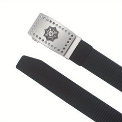 Men's Casual Canvas Nylon Belt with Smooth Buckle