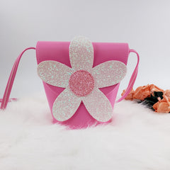 Flower Decor Small Crossbody Bag For Girls