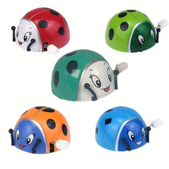 Funny Clockwork Ladybug Flip Heel Head Turn Circle Toy