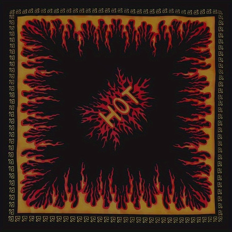54 Flame Print Bandana Hip Hop Square Scarf Cowboy Headband